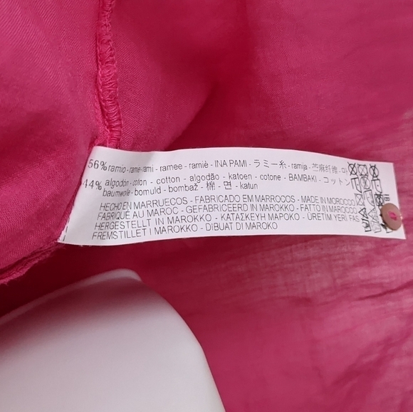 ZARA barbie pink ruffle cotton top shirt size Medium B1 - Picture 5 of 10